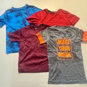 4 Pack Athletic Tee Shirt Lot - Kids 6/7